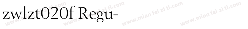 zwlzt020f Regu字体转换
